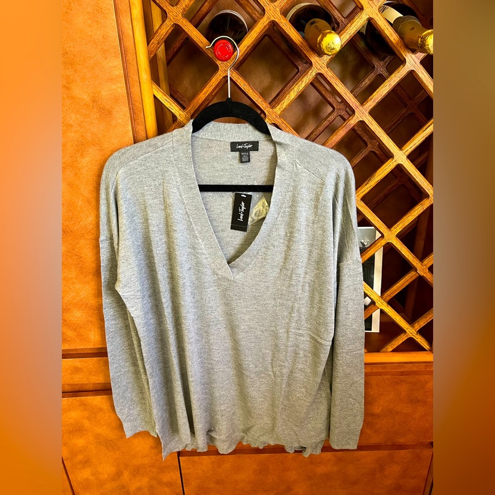 Brand new heather grey light sweater